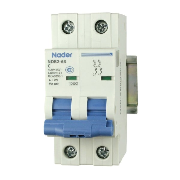 Automation Systems Interconnect Circuit Breaker, 40A, 2 Pole, 480V AC, C Curve NDB2-63C40-2 - main